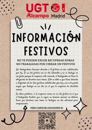 No hay que recuperar horas...