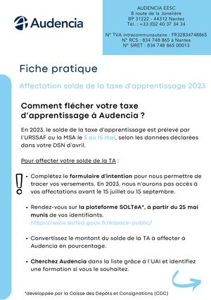 Fiche Pratique Taxe 2023