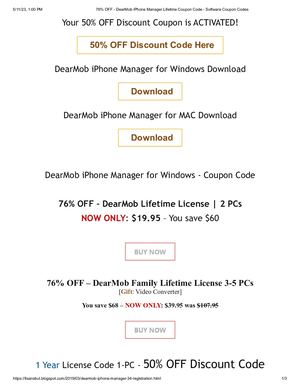 76% OFF - DearMob iPhone Manager Lifetime Discount Coupon Code