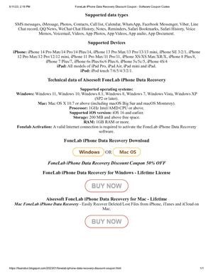 Aiseesoft - FoneLab iPhone Data Recovery Discount Coupon