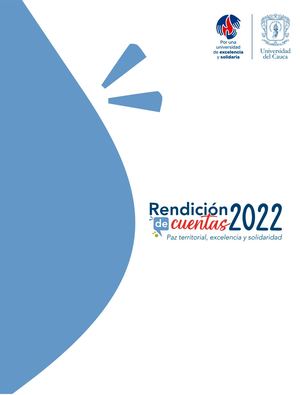 Rendición de Cuentas 2022 - Universidad del Cauca
