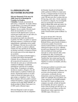 La Biografia De Silvestre Dangond
