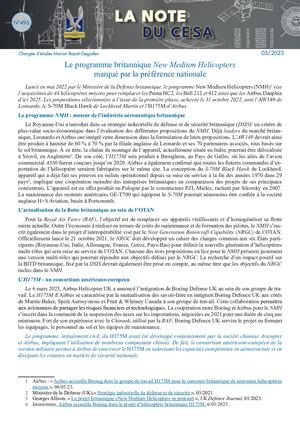 LA NOTE DU CESA N°496