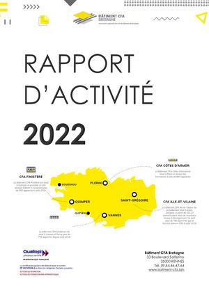 RAPPORT ACTIVITE 2022 BATIMENT CFA BRETAGNE