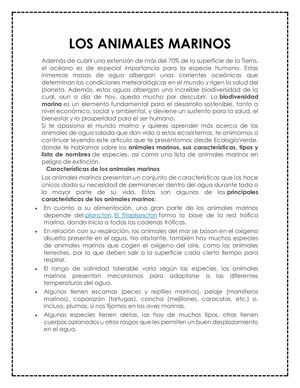 Los Animales Marinos
