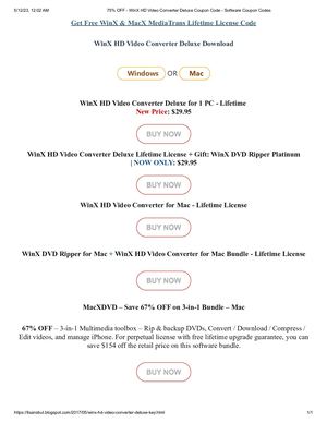 75% OFF - WinX HD Video Converter Deluxe Discount Coupon Rabatt Code