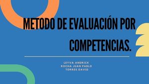 Método De Evaluación Por Competencias