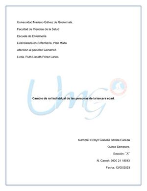 Cambio De Roles En Adulto Mayor