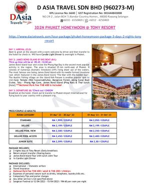 Phuket Honeymoon Tour Packages 2023/2024