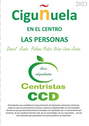 Ciguñuela Programa Electoral Centristas CCD