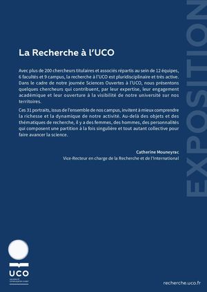 Exposition photos | Sciences ouvertes UCO