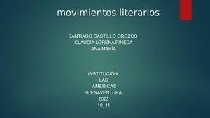 movimientos literarios