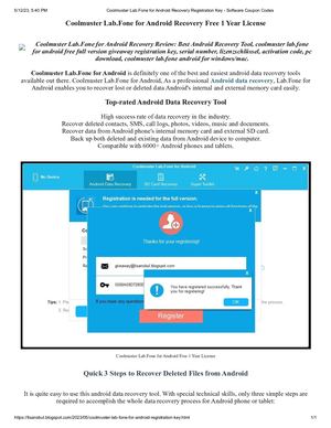 Coolmuster Lab Fone for Android Recovery Free Full Version License Registration Key -> https://bit.ly/3LXJgqb