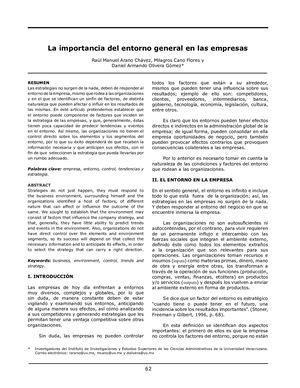 Entorno General De Las Empresas