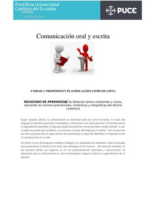 Resumenes Comunicación Oral Y Escrita, Todas Las Unidades