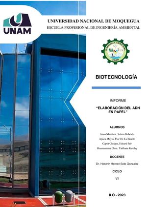 Grupo 4a Elaboración Del Adn En Papel