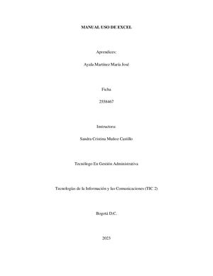 Manual De Funciones Excel