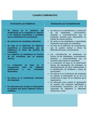 Evaluación Por Objetivos /  Evaluación por competencias