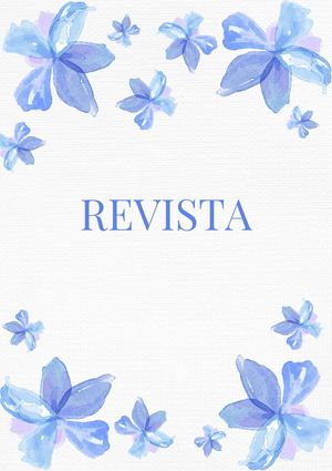 Documento A4 Portada Trabajo Proyecto Acuarela Aesthetic Floral Pastel