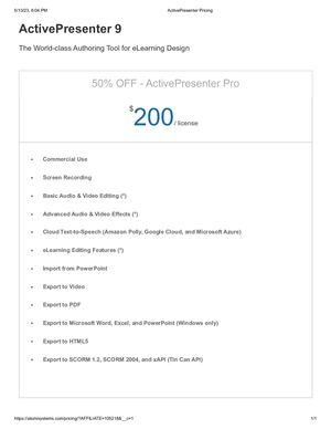 50% OFF - ActivePresenter 7/8/9 Standard/Pro Discount Coupon Rabatte Code 2023-2024 - https://bit.ly/3M0xjA6