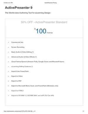 50% OFF - ActivePresenter Standard Discount Coupon Rabatte Code 2023-2024 - https://bit.ly/3M0xjA6