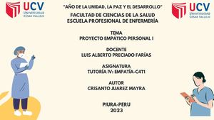 PROYECTO EMPÁTICO PERSONAL I