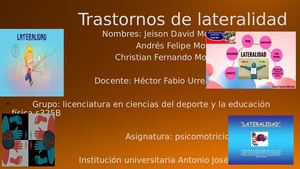 Trastornos De Lateralidad