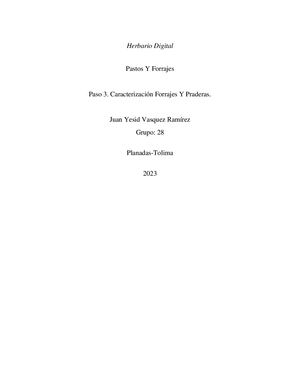 Herbario Digital Pastos 2023 Pdf