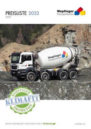 Preisliste 2023 West Beton Betonbloxx® Recycling Kies