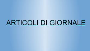 Articoli Di Giornale