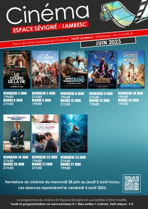 Affiche Cinema Juin 2023