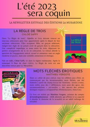 Newsletter été 2023 La Musardine