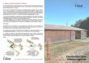 Construction d'un bâtiment agricole