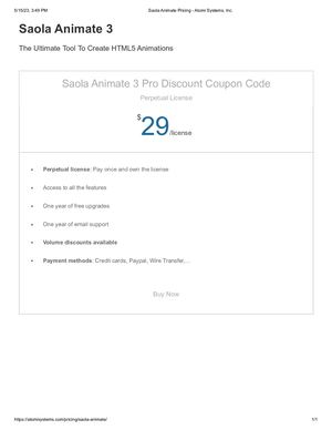 Saola Animate 3 Pro Coupon Discount Code, Rabatte, 2023 2024