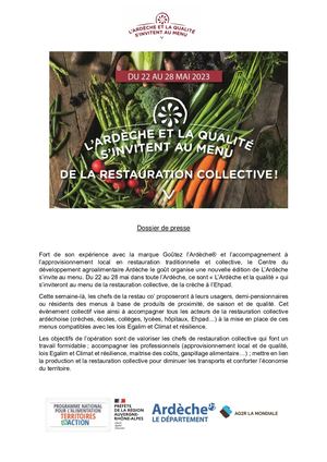 DP - L'ARDECHE S'INVITE AU MENU 22-28 MAI