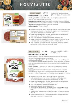 Nouveautes Beyond Meat