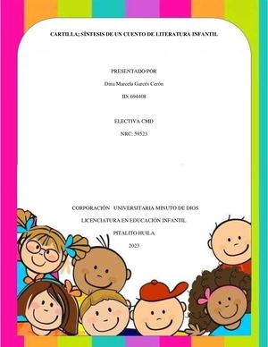 CARTILLA,SÍNTESIS DE UN CUENTO DE LITERATURA INFANTIL