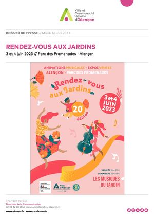 DOSSIER DE PRESSE - Rendez-Vous Aux Jardins 2023