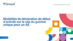 Guide Urssaf - Création Activité