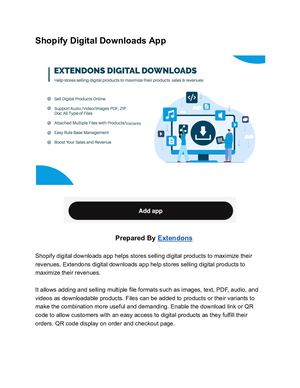 Shopify Digital Downloads App