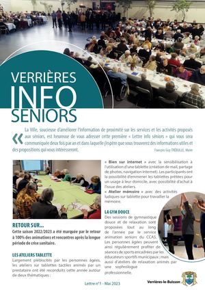 Mai 2023 - Lettre Infos Seniors