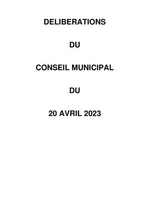Déliberations CM 200423