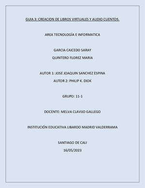 Guia 3 Creación De Libros Virtuales Maria Jose Quintero Y Saray Garcia