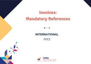 Invoices Mandatory References International Gmba 2023
