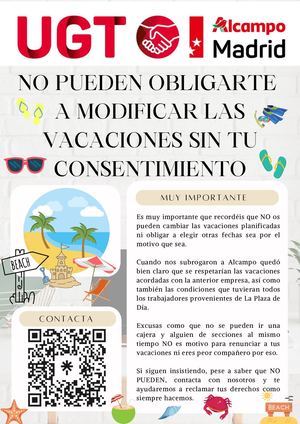 Comunicado sobre Vacaciones