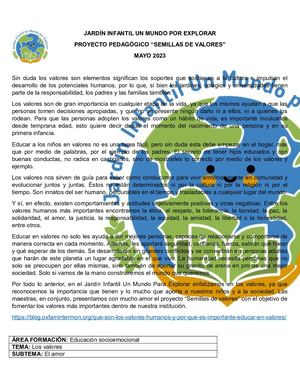 Jardín Infantil Un Mundo Por Explorar