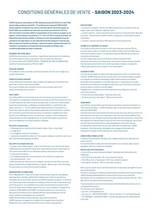 Conditions Générales De Vente