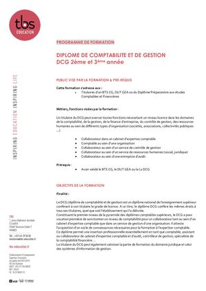 Programme De Formation DCG