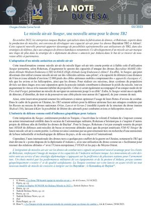 LA NOTE DU CESA N°497