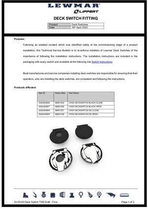 23 05 03 Chsx Deck Switch Tsb